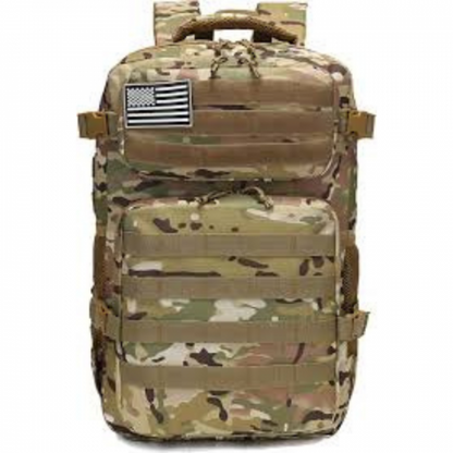MOCHILA TACTICA COLOR NEGRO, GRIS ,Y VERDE CAMUFLAJE 50L