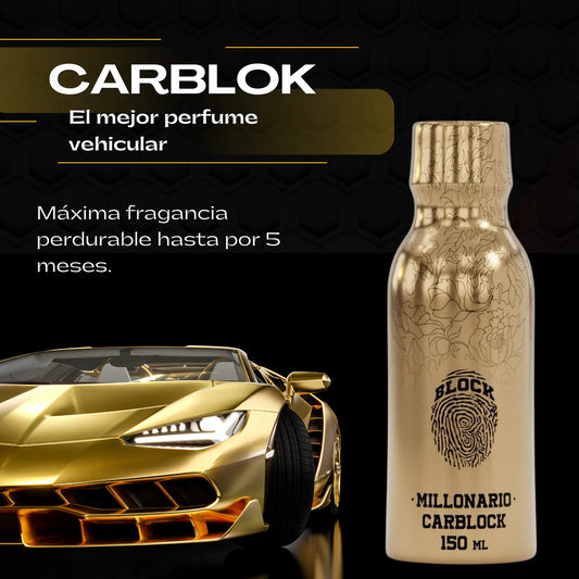 CARBLOCK PERFUME PARA AUTO AROMA MILLONARIO